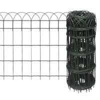 Garden Border Fence Powder-coated Iron 25x0.65 m