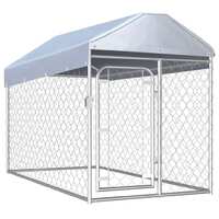 Outdoor Dog Kennel with Roof 200x100x125 cm