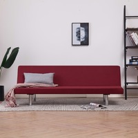 Sofa Bed Wine Red Polyester