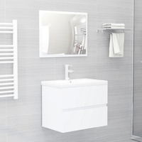 Bathroom Furniture Set White Chipboard