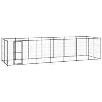 Outdoor Dog Kennel Steel 16.94 m²