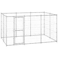 Outdoor Dog Kennel Galvanised Steel 7.26 m²