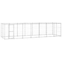 Outdoor Dog Kennel Galvanised Steel 16.94 m²