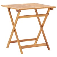 Folding Garden Table 70x70x75 cm Solid Acacia Wood