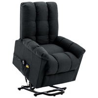 Stand-up Massage Recliner Dark Grey Fabric