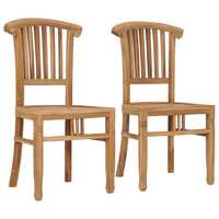 Garden Chairs 2 pcs Solid Teak Wood