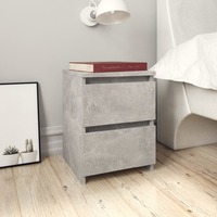 Bedside Cabinets 2 pcs Concrete Grey 30x30x40 cm Chipboard
