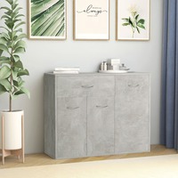 Sideboard Concrete Grey 88x30x70 cm Chipboard