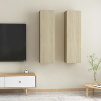 TV Cabinets 2 pcs Sonoma Oak 30.5x30x110 cm Chipboard