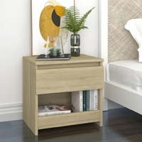 Bedside Cabinet Sonoma Oak 40x30x39 cm Chipboard