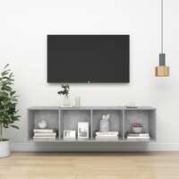 Wall-mounted TV Cabinet Concrete Grey 37x37x142.5 cm Chipboard