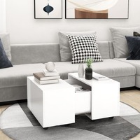 Coffee Table White 60x60x38 cm Chipboard