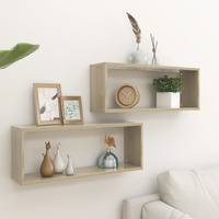 Wall Shelves 2 pcs Sonoma Oak 60x15x23 cm Chipboard