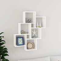 Wall Cube Shelf White 78x15x93 cm Chipboard