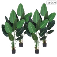 SOGA 4X 160cm Artificial Green Indoor Traveler Banana Fake Decoration Tree Flower Pot Plant