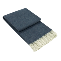 Kensington Throw - 10% Cashmere/ 90% Super Fine Merino Wool - Navy