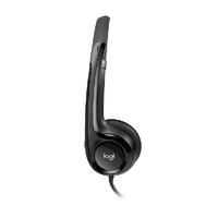 Logitech Wired USB Headset H390, Black, Noise Cancelling MIC, 1.8m Cable, In-line Audio Control