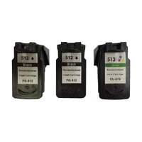 Remanufactured Value Pack 2 x PG512 Black & 1 x CL513 Colour