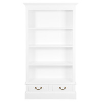 Tasmania 2 Drawer Bookcase (White)