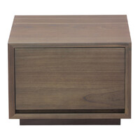 Oscar 1 Drawer Low Bedside Table (Latte)