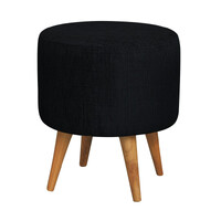 Manhattan Round Ottoman (Black)