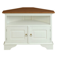 Tasmania 2 Door Corner TV Stand (White Caramel)