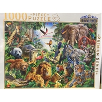 Wild Animal Collage 1000 Piece Puzzle