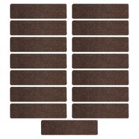 GOMINIMO Set of 15 Non Slip Carpet Stair Tread 20.3 x76cm (Brown) GO-CST-101-LD