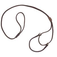 Mendota Martingale Dog Show Leash - Medium 10-18(25cm-36cm) - Made in the USA - Dark Brown