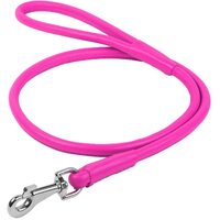 Waudog Leather Round Clip Leash W10MM - L183CM PINK