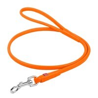 Waudog Leather Round Clip Leash W13MM- L183CM ORANGE