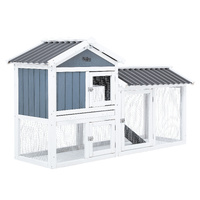 Rabbit Hutch Chicken Coop 147cm 2 Storey Pet Cage Run GRACIE