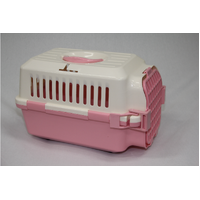 YES4PETS Small Dog Cat Crate Pet Carrier Rabbit Guinea Pig Cage With Tray-Pink