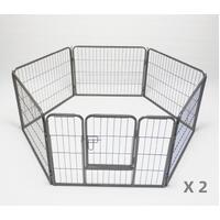 YES4PETS 2 X 6 Panel 60 cm Heavy Duty Pet Dog Puppy Cat Rabbit Exercise Playpen Fence