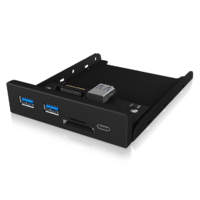 ICY BOX IB-HUB1417-i3 Frontpanel with USB 3.0 Type-C and Type-A hub with card reader