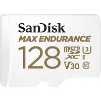 Sandisk Max Endurance Microsdxc Card SQQVR 128G (60 000 HRS) UHS-I C10 U3 V30 100MB/S R 40MB/S W SD Adaptor SDSQQVR-128G-GN6IA