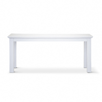 Laelia Dining Table 180cm Solid Acacia Timber Wood Coastal Furniture - White