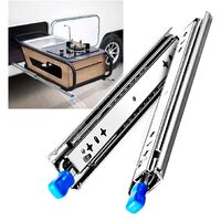 40in Pair 1000 - 2000mm 150KG Capacity Heavy Duty Trailer Drawer Slides Rails Runners Locking