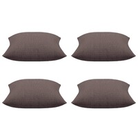 Pack of 4 Elements Stone Brown Solid Base Colour Square Cushion Covers