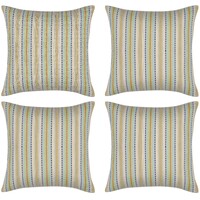 Pack of 4 Finn Yellow Multicoloured Retro Cushion Cover