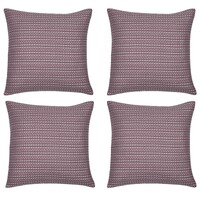 Pack of 4 Fern Rose Soft Pink & White Cushion Covers Made In Europe