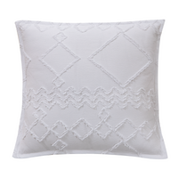 TUFTED MICROFIBRE SUPER SOFT CUSHION COVER-WHITE