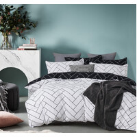 Glen microfiber reversible quilt cover set-king size