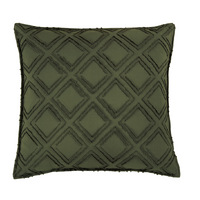 TUFTED MICROFIBRE SUPER SOFT EUROPEAN PILLOWCASE-KHAKI GREEN