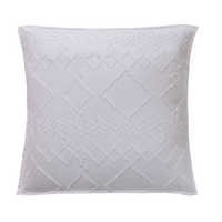 TUFTED MICROFIBRE SUPER SOFT EUROPEAN PILLOWCASE-WHITE