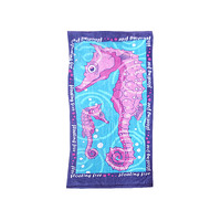 Extra Large Beach Towel N Bag Seahorse