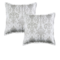 Bianca Pair of Olivia Grey European Pillowcases