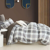 Ardor 250TC Chester Plaid Cotton Sateen Quilt Cover Set King