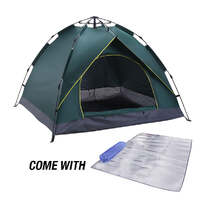 Waterproof Automatic Camping Tent 3-5 Person Come with Moisture Proof Pad(Green)