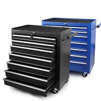 7-Drawer Drawer Tool Box Trolley Cabinet - Heavy Duty Tool Chest Garage Storage Cart Organizer